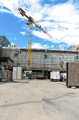 Image showing Angle shot of a construction site