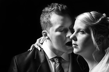 Image showing Young attractive newly wed couple