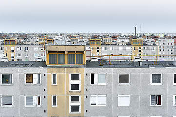 Image showing Many panel apartments in cool tones