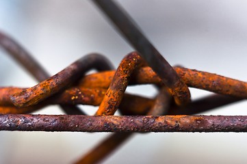 Image showing Barbed wire with selective focus
