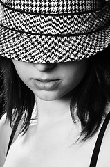 Image showing Beautiful girl in sylish hat