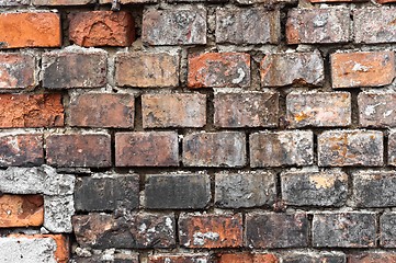 Image showing Abandoned brick wall texture