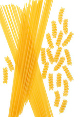 Image showing Spaghetti and Fusilli Pasta