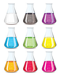 Image showing chemistry flask collection