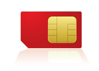 Image showing Red phone sim