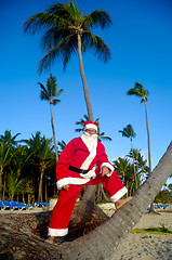 Image showing Santa claus on vacation