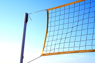 Image showing Foto of volleyball net at summer day