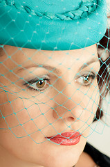 Image showing woman in green hat