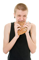 Image showing hungry teenager