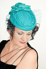 Image showing woman in green hat