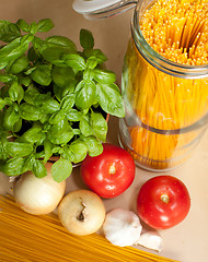 Image showing Spaghetti - ingredients