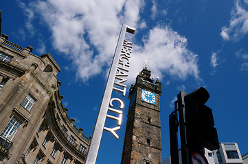 Image showing Glasgow's Merchant City entrance sign