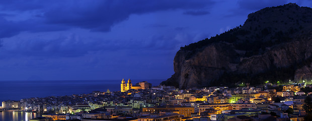 Image showing 	Cefalu in twilight, Sicily