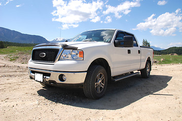 Image showing White Pick-up Truck