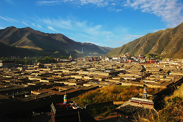 Image showing Panorama of a famous Tibetan lamasery