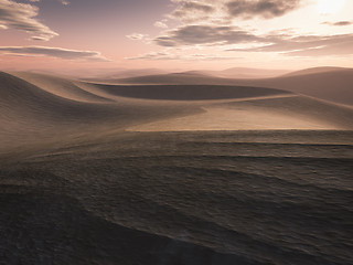 Image showing desert sunset