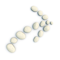 Image showing step stones arrow on white