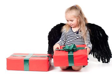 Image showing Little cute girl in studio