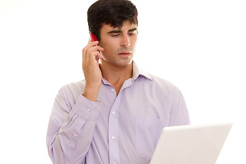 Image showing Businessman phone call