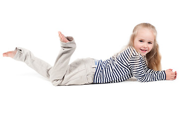 Image showing Little cute girl in studio