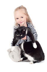 Image showing Little cute girl in studio