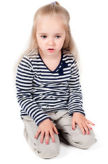 Image showing Little cute girl in studio