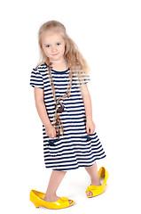 Image showing Little cute girl in studio