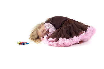 Image showing Little girl in studio