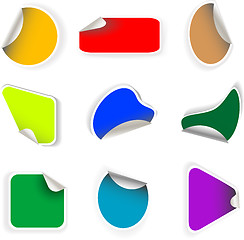 Image showing colorful stickers collection