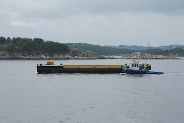 Image showing tanker leaving the harbour