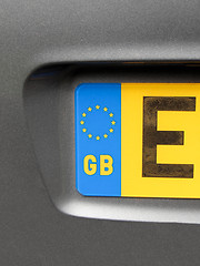 Image showing Vehicle registration plate
