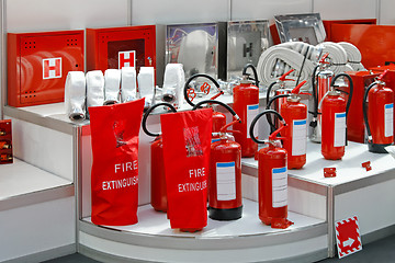 Image showing Fire extinguishers
