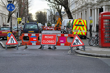 Image showing Closed road