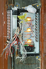 Image showing Damaged interphone