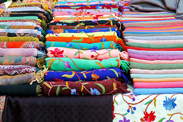 Image showing Colorful scarves