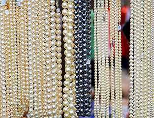 Image showing Pearl necklaces