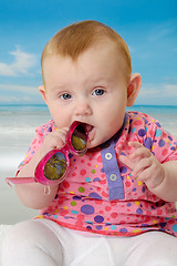 Image showing Baby on beach