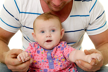 Image showing Smiling father and baby