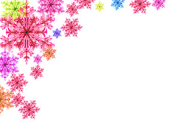 Image showing color snowflakes background