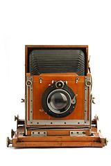 Image showing old wooden camera