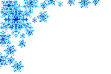 Image showing blue snowflakes background