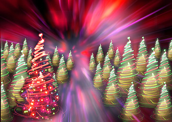 Image showing christmas forest