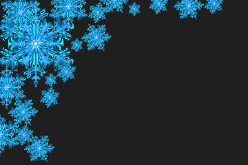 Image showing blue snowflakes background