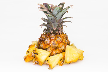 Image showing Pineapple with a sliced one