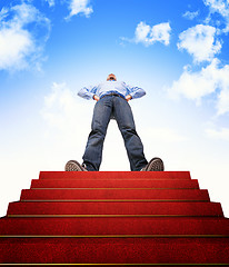 Image showing stair to success