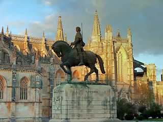 Image showing Statue next to the Monastery of Batalha (Portugal)