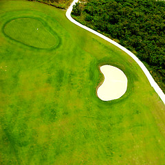 Image showing Golf course from above