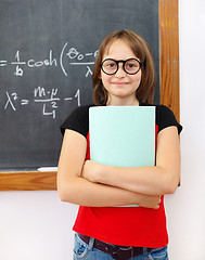 Image showing Wise math schoolgirl