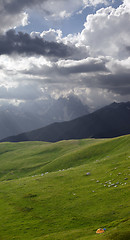 Image showing Tent in mountains