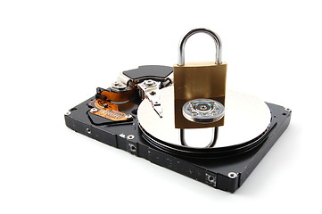 Image showing secure computer hard disk drive